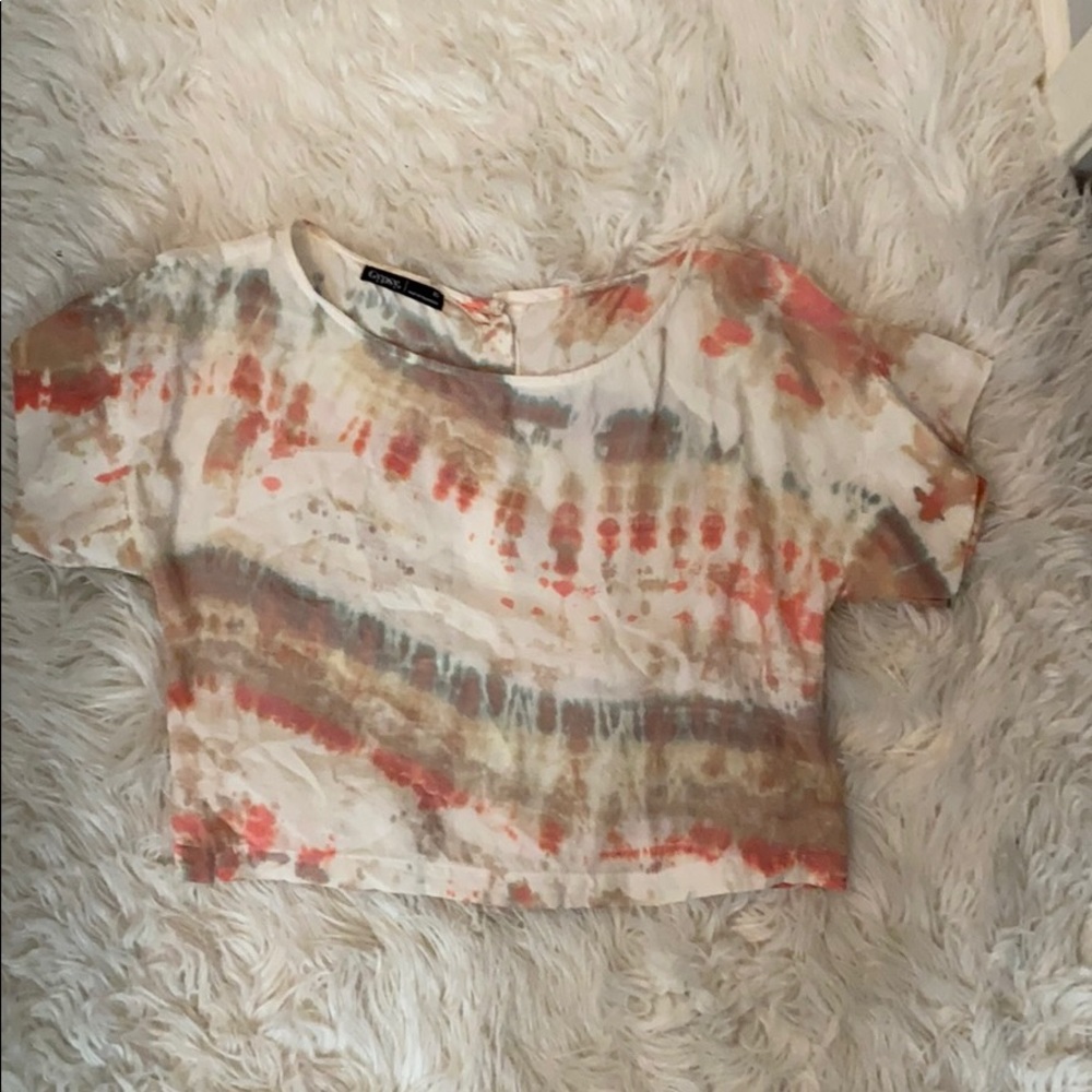 Tie die crop top